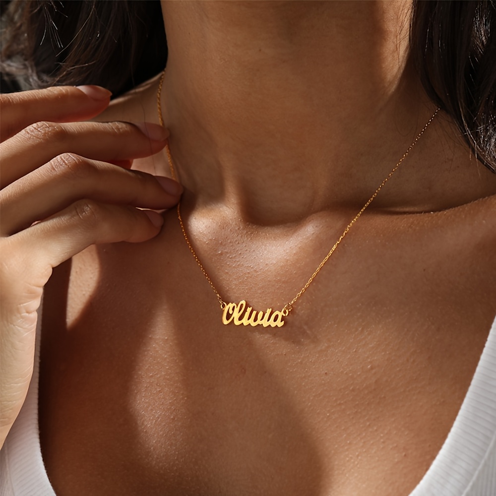 Women's Custom Exquisite Name Necklace, Daily Wear